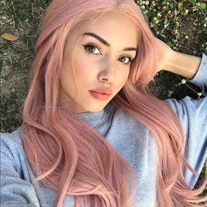 rose gold/ peach lace front wig!